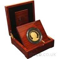 2017 Platinum Wedding Anniversary - 5oz Proof Gold £10 Coin Boxed