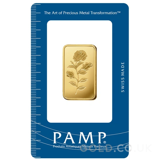 20g Gold Bar PAMP Rosa Minted