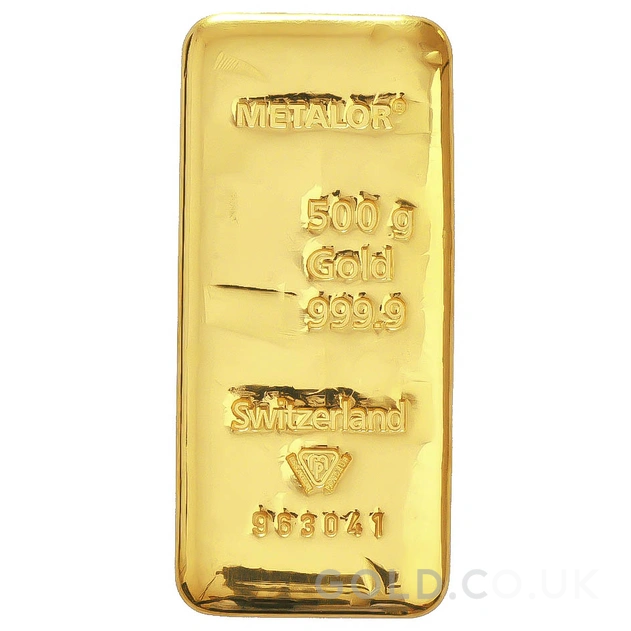 500g Gold Bar Metalor