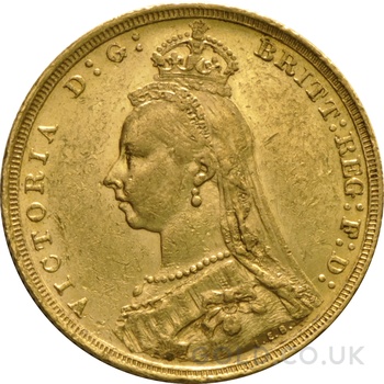 1891 Gold Sovereign Coin Queen Victoria Jubilee Head Sydney