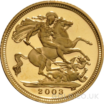 2003 Proof Gold Half Sovereign Boxed