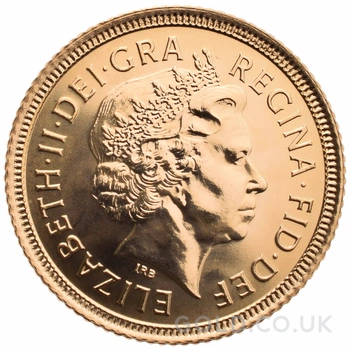 Gold Half Sovereign Elizabeth II Fourth Head