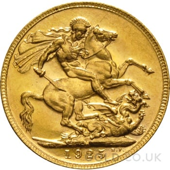 1925 Gold Sovereign Coin George V Melbourne