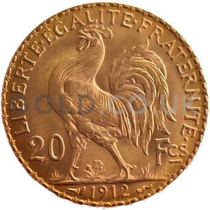 Gold 20 French Franc - Marianne Rooster (Best Value)
