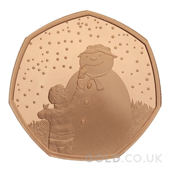 2021 Proof 50p Gold Coin The Snowman Boxed