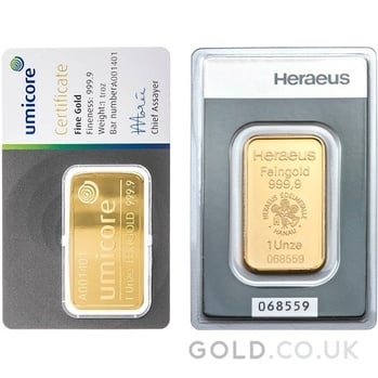 1oz Gold Bars Best Value (Brand New)