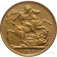 1910 Gold Sovereign Coin Edward VII (P)