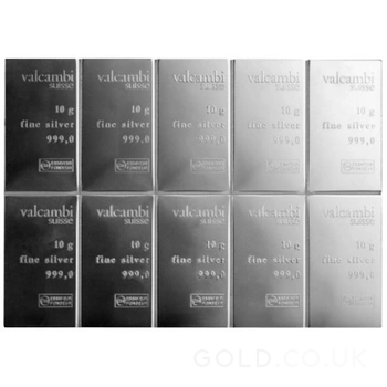 10 x 10g Silver Bar CombiBar