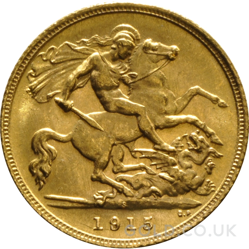 1915 Gold Half Sovereign George V Sydney