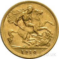 1910 Edward VII Gold Half Sovereign (Sydney Mint)