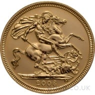 2006 Elizabeth II Fourth Head Gold Half Sovereign