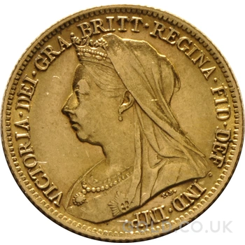 1899 Gold Half Sovereign Queen Victoria Old Head