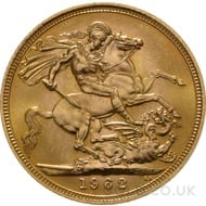 1962 Elizabeth II Young Head Gold Sovereign