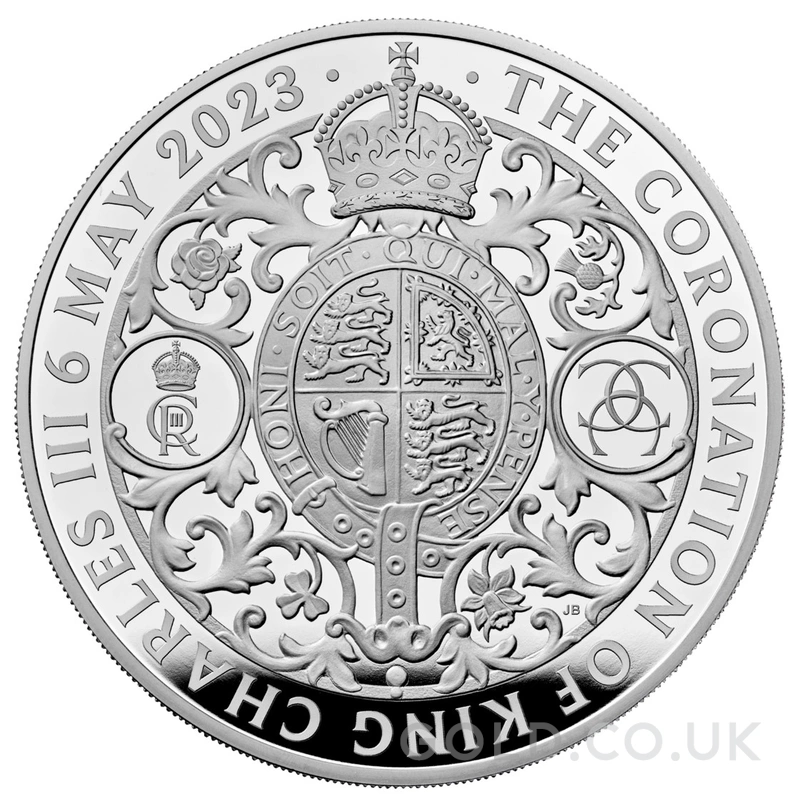 2023 5oz Silver Coronation of King Charles III Proof Coin Boxed
