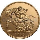 2000 Elizabeth II Fourth Head Gold Quintuple (£5) Sovereign