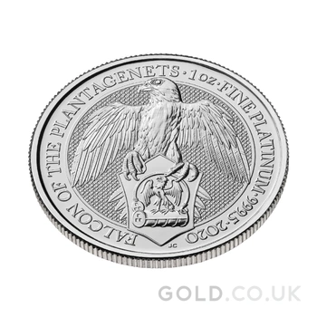 2020 1oz Falcon of the Plantagenets Platinum Coin Queen's Beasts
