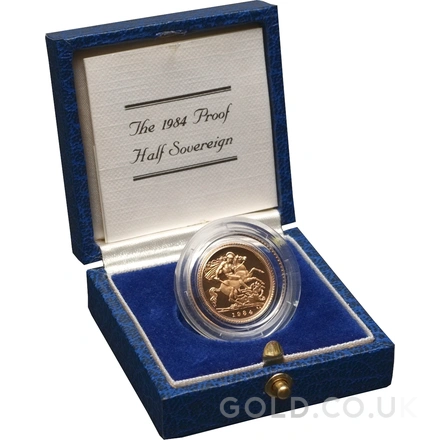 1984 Proof Gold Half Sovereign Boxed