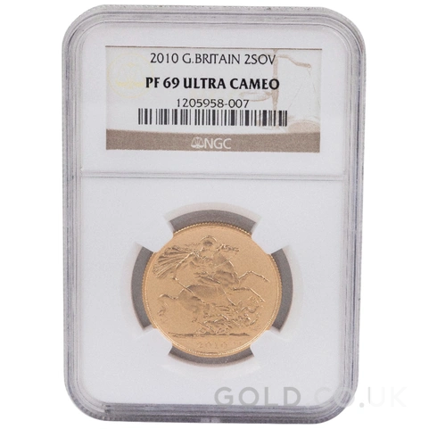 2010 Proof £2 Coin Gold Double Sovereign NGC PF69