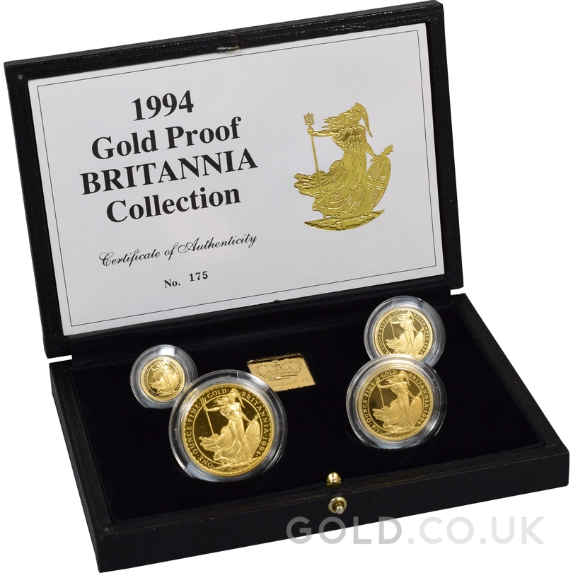 1994 Proof Gold Britannia 4 Coin Set Boxed