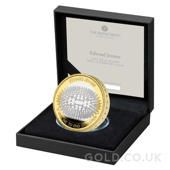 2023 £2 Proof Edward Jenner Silver Coin Boxed
