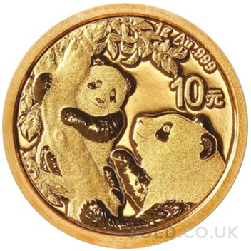 2021 1g Chinese Panda Gold Coin