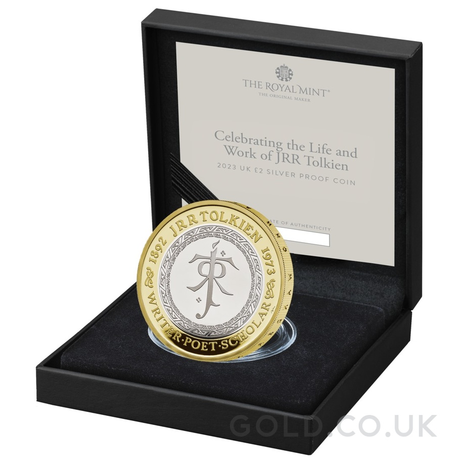2023 JRR Tolkien Silver £2 Proof Coin Boxed