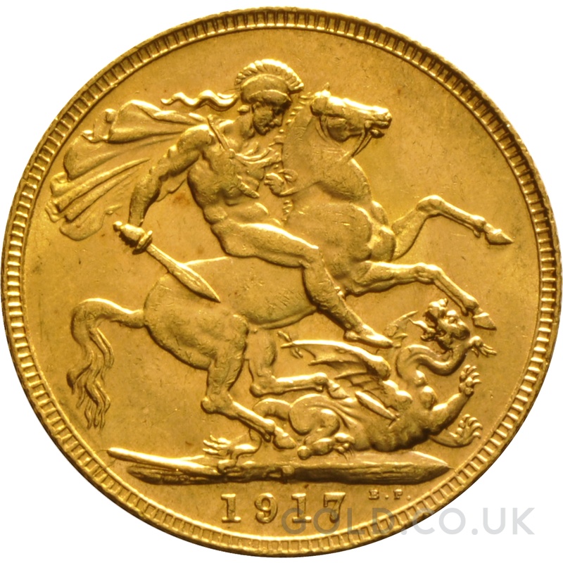 1917 Gold Sovereign Coin George V Perth