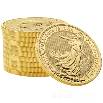 Monster Box of 100 2026 Britannia One Ounce Gold Coins