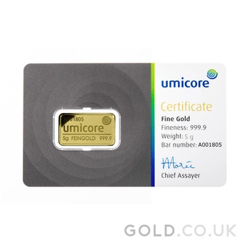 5g Gold Bar Umicore