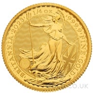 Quarter Ounce Gold Queen Elizabeth II Britannia Coin (2023)