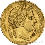 20 French Francs - Ceres - A NGC AU53 (1849)