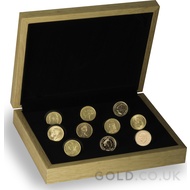 10 x Gold Sovereign Portrait Set Gift Boxed