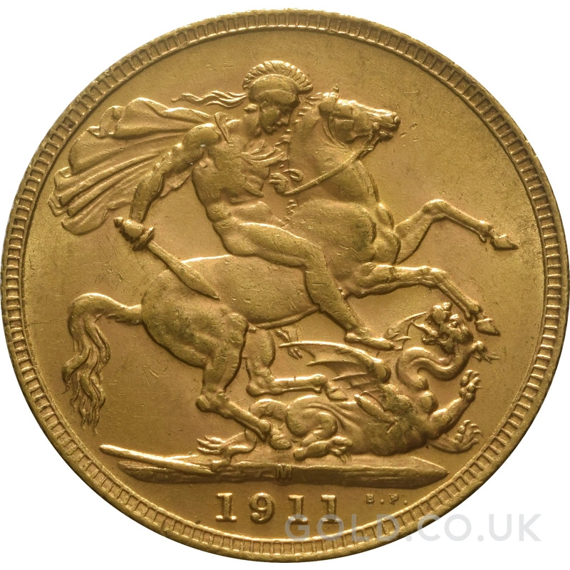 1911 Gold Sovereign Coin George V Melbourne