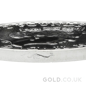 2017 1oz Silver Britannia Coin Privy Rooster Edge