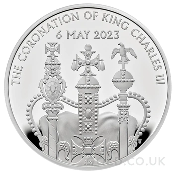 2023 £5 Silver Crown Coronation of King Charles III Proof Piedfort Coin Boxed