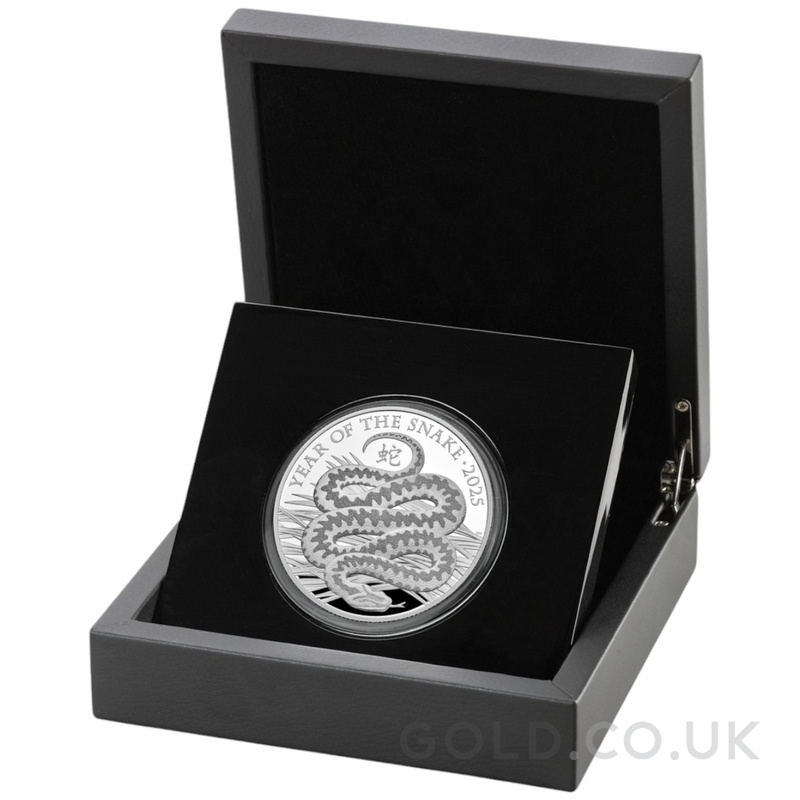 2025 Royal Mint 5oz Year of the Snake Proof Silver Coin Boxed