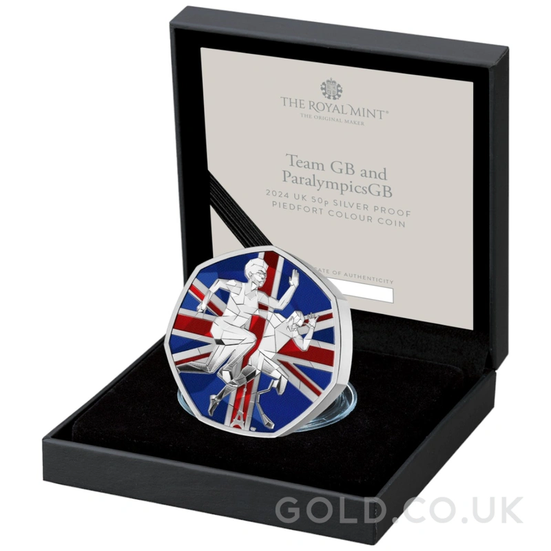 2024 Proof 50p Team GB Olympics Silver Coin Boxed