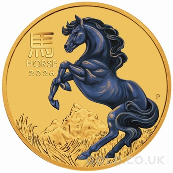 2026 1/10oz Perth Mint Year of the Horse Coloured Gold Coin