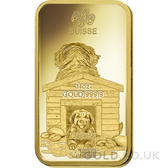 PAMP 1oz 2018 Year of the Dog Gold Bar