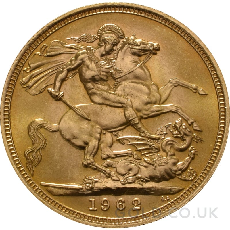 1962 Gold Sovereign Coin Elizabeth II Young Head