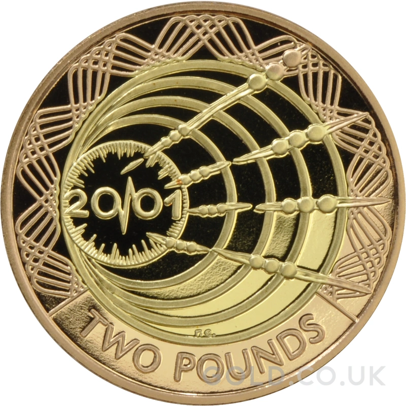 2001 Proof £2 Coin Gold Double Sovereign Marconi