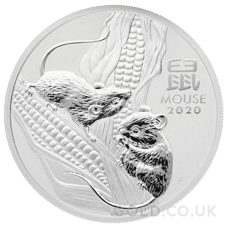 2020 Year of the Mouse Silver Coin 1oz Perth Mint Australian Lunar Series