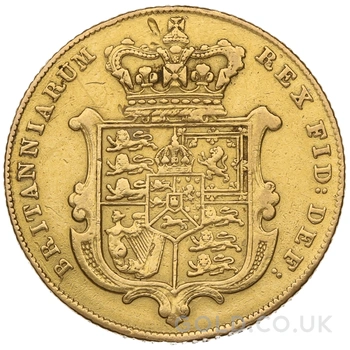 1830 Gold Sovereign Coin George IV Bare Head