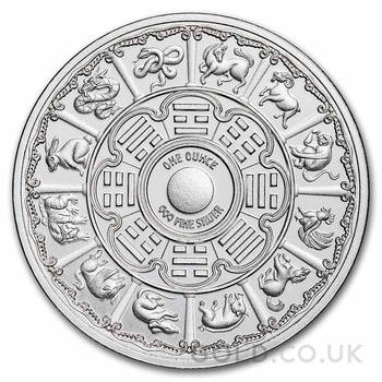 1oz Silver Round 2024 Year of the Dragon