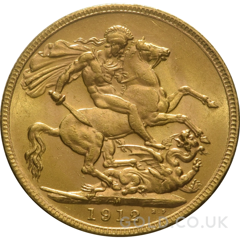 1912 Gold Sovereign Coin George V Melbourne