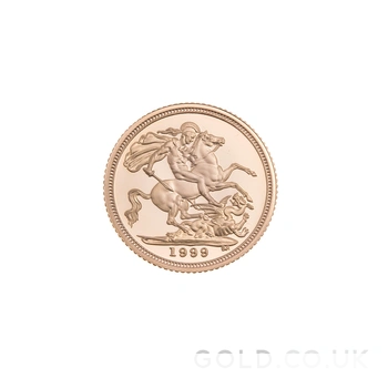 1999 Proof Gold Half Sovereign Boxed