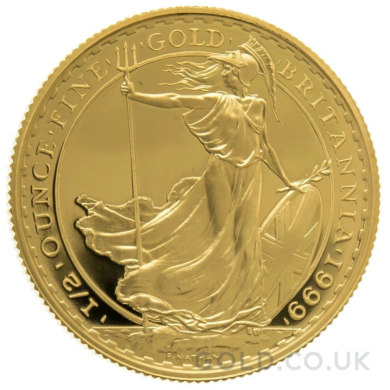 1999 Proof 1/2oz Gold Britannia Coin