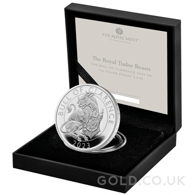 2023 Bull of Clarence Silver Coin Tudor Beasts 1oz Proof Boxed