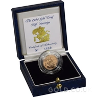 1990 Gold Proof Half Sovereign Boxed