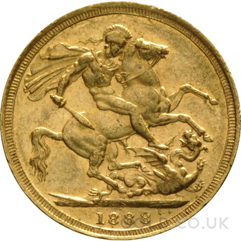 1888 Gold Sovereign Coin Queen Victoria Jubilee Head Sydney